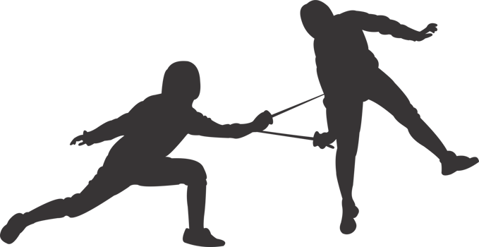 fencing sport silhouette PNG