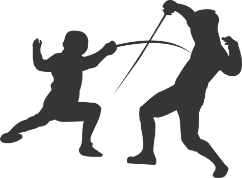 fencing sport silhouette PNG
