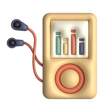Mp3 Music 3D Illustration png
