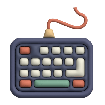 Keyboard Device 3D Illustration png