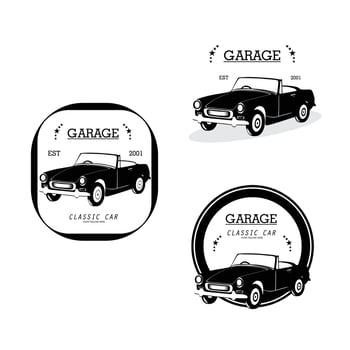 Set of classic car logo collection design illustration vector