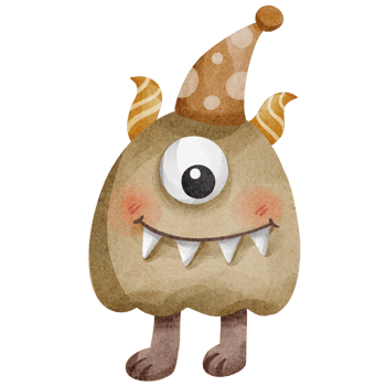 watercolor monster clip art png