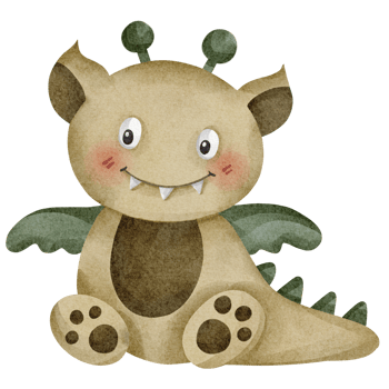 monster character watercolor png