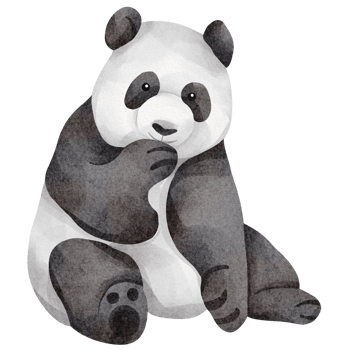 watercolor panda clip art png