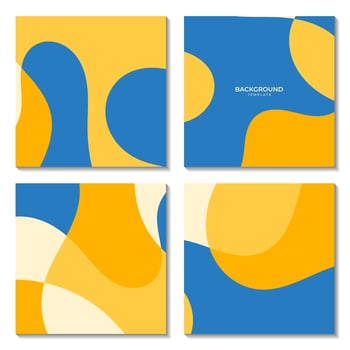 A set of abstract summer colorful art background illustration vector
