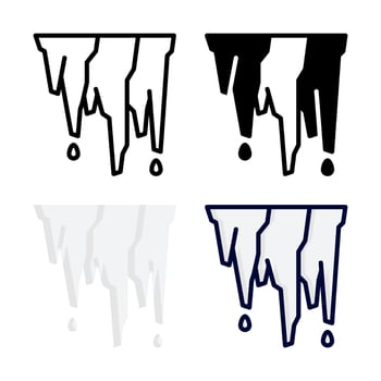 Stalactite icon set collection vector