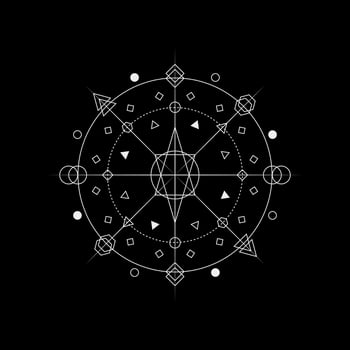 Geometrical symbol. Geometrical shapes combined vector