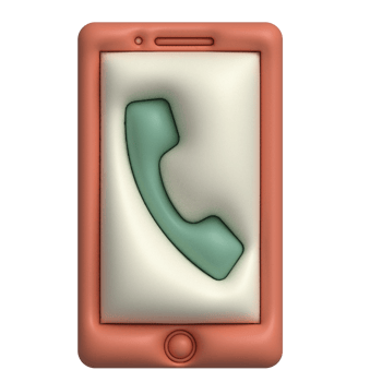 Smartphone Calling 3D Illustration png