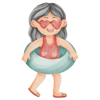 watercolor Summer Girl png