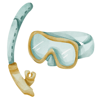 watercolor goggles beach png