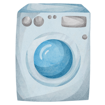 watercolor laundry washing machine png
