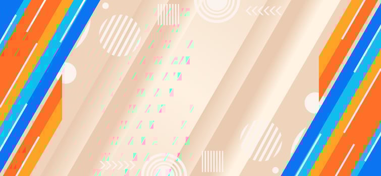 Abstract blue and orange background. Abstract background with stripes pattern. Vector background