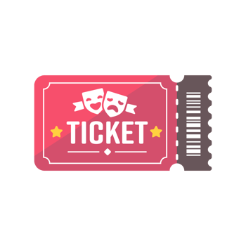 Ripped paper ticket For a movie pass or a show at the cinema png