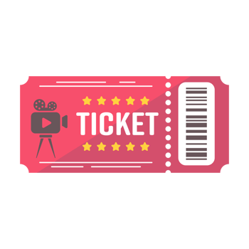 Ripped paper ticket For a movie pass or a show at the cinema png