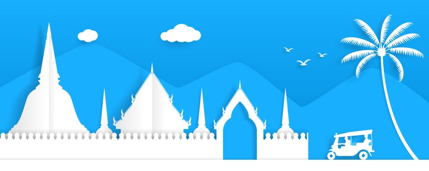 Thai temple paper cutting art. vector