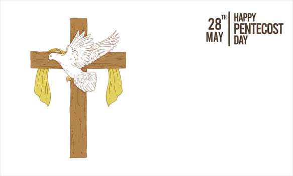 Happy Pentecost day Background vector