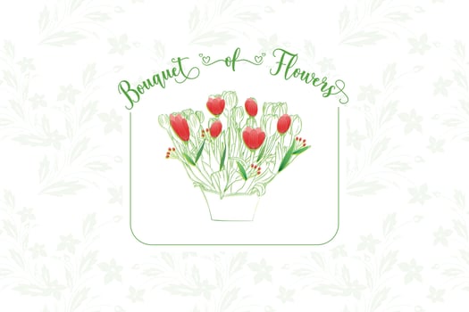 Colored flowers Pattern Botanical Design for Print and Graphic Projects. This botanical design features a colored flowers pattern and is perfect for print, graphic design, and home decor projects. vector