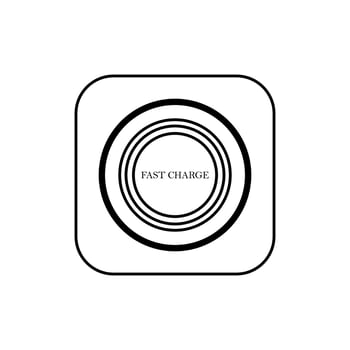 Wireless Charger Outline Icon... vector