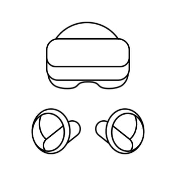 Virtual Reality Outline Icon ... vector