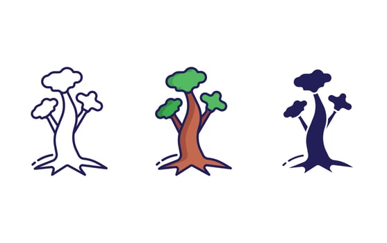 maple tree vector icon