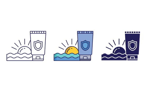 Sunscreen vector icon