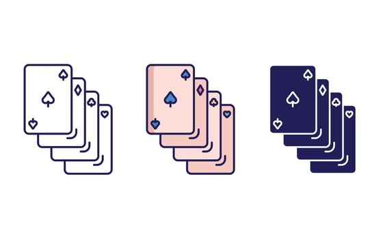Card deck vector icon