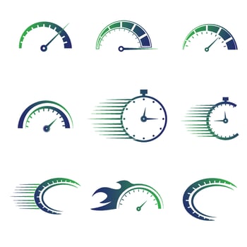 Speed logo icon set vector symbol.