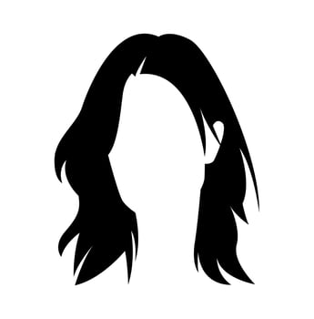 woman hair silhouette. concept of beauty, fashion, salon, hairstyle. vector illustration.