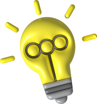 Illustration 3D. Light Bulb Or Concept Idea. png