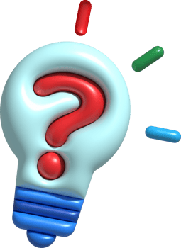 illustration 3d light bulb and question mark creative question ideas png
