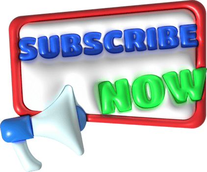 illustration 3D subscribe icon. Subscribe button. 3D element. png