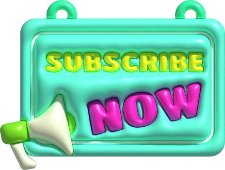 illustration 3D subscribe icon. Subscribe button. 3D element. png