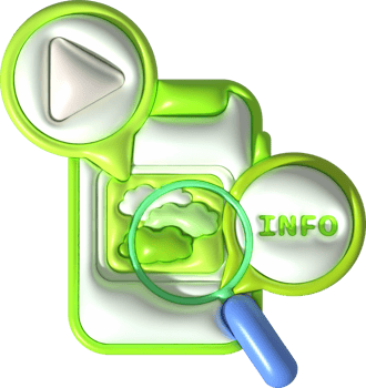 illustration 3D. Searching for multimedia information. on mobile phone png