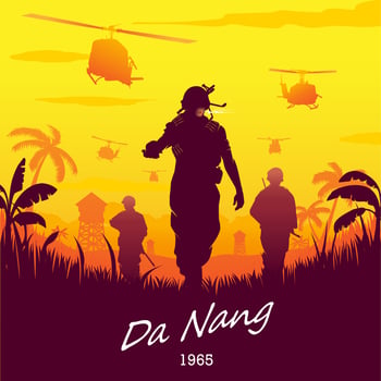 Vietnam War Da Nang 1965 vector