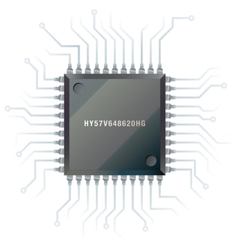 printed circuit board with processor vector