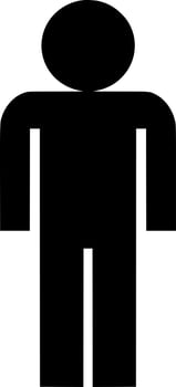 Vector silhouette of man on white background