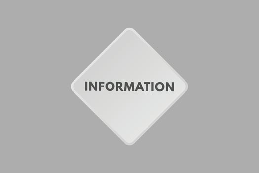 Information text Button. Information Sign Icon Label Sticker Web Buttons vector