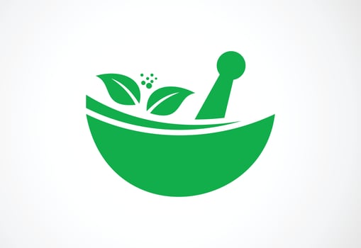 Modern Medical and health care center Ayurvedic logo design, Vector illustration