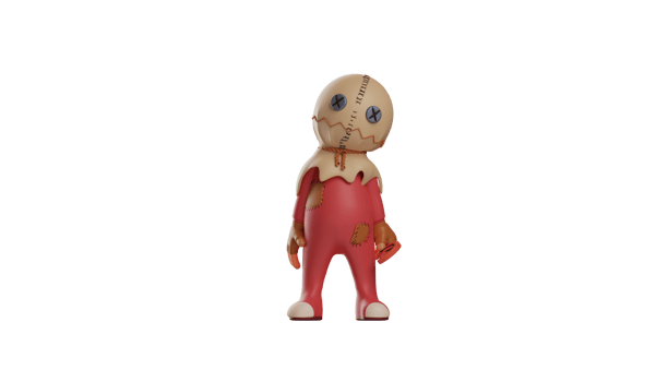 3D illustration. Trick r Treat 3D Cartoon Character. Trick r Treat always wore that sinister expression. Trick r Treat stood in a limp pose. 3d cartoon character png