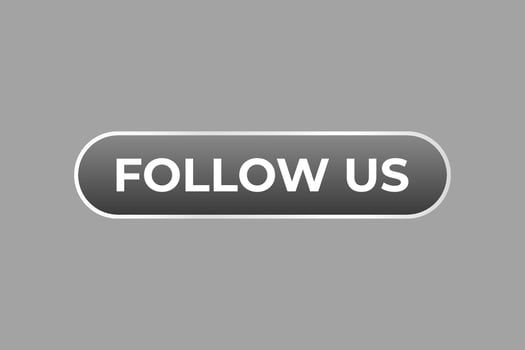 Follow Us Button. Speech Bubble, Banner Label Follow Us vector