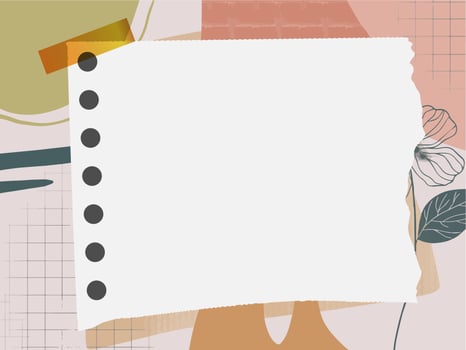 Note book with abstrack background vector