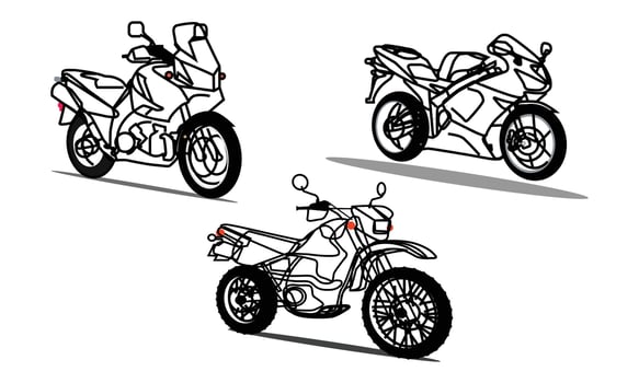 bike outline. motorbike vintage vector illustration