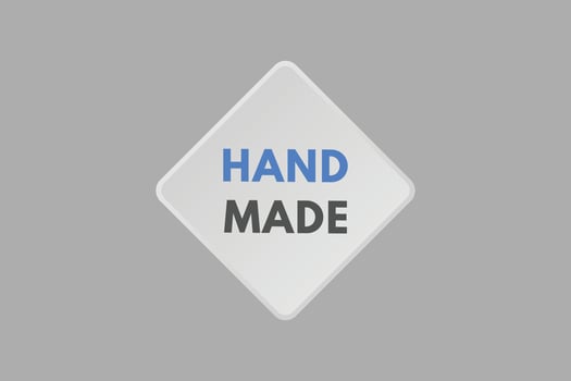 HandMade text Button. Hand Made Sign Icon Label Sticker Web Buttons vector
