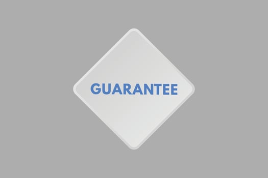 Guarantee text Button. Guarantee Sign Icon Label Sticker Web Buttons vector