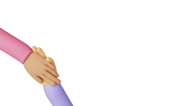 3D Render Of Supported Or Caring Hands png