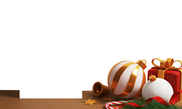 3D Render of Christmas Festival Elements png