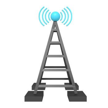 3d icon of Tower transmitter internet png