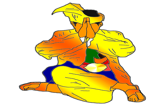 Nusantara Warrior sit and up hand to saluted style Malay warrior for show respect and humble png