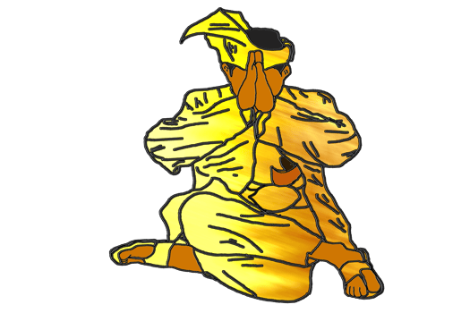 Nusantara Warrior sit and up hand to saluted style Malay warrior for show respect and humble png