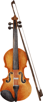 watercolor Violin music instrument png